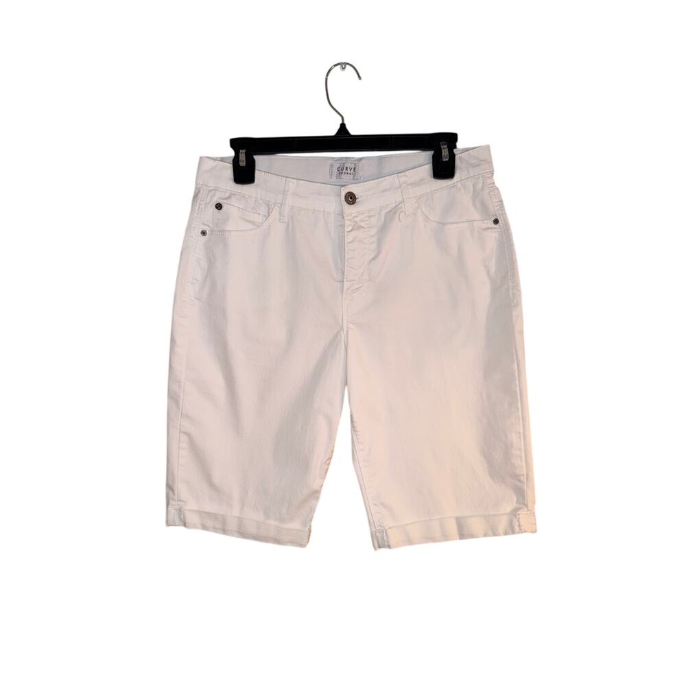 Curve Appeal Women’s Size 10/30 White Bermuda Stretch Shorts